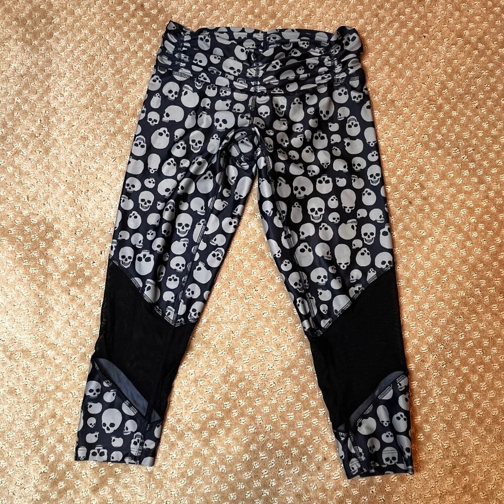 Chill by Will With Scull leggings l All Over Crop Pants l Size:3 l Navy,Grey